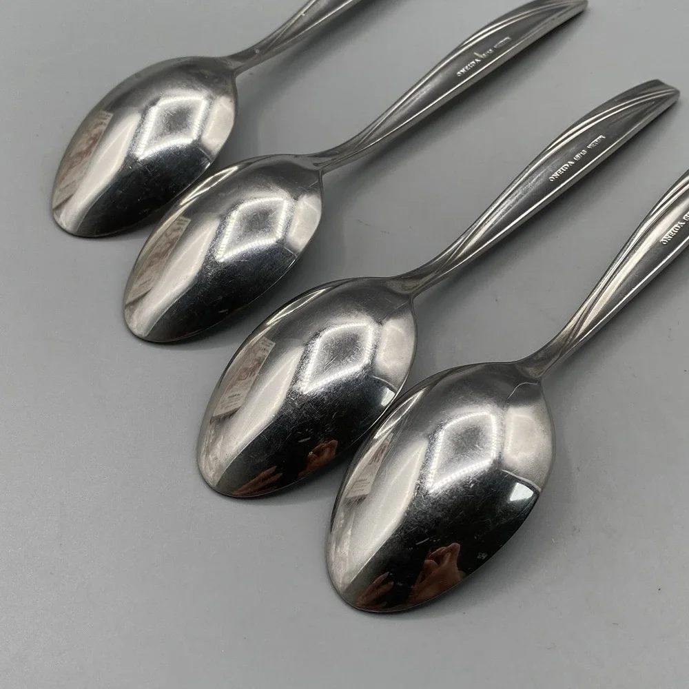 Oneida CAMLYNN CLEO Stainless 4pcs Teaspoons 18/10 Frosted Handle Flatware